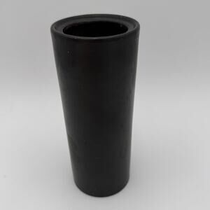 MCM Hyalyn Pottery Black Vase Cylindrical Modern Planter 8 x 3.25 inch Vintage